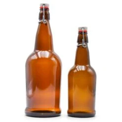 Brown EZ Cap Bottles W/ Swing Top - 16 Oz -US Drinks Sales 2024 40965 Brown EZ Cap Bottles Swing Tops pair closed