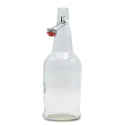 Clear EZ Cap Bottles W/ Swing Top - 1 Liter