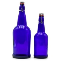 Cobalt EZ Cap Bottles W/ Swing Tops - 1 Liter -US Drinks Sales 2024 41011 Cobalt EZ Cap Bottles Swing Tops pair closed