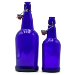 Cobalt EZ Cap Bottles W/ Swing Tops - 1 Liter -US Drinks Sales 2024 41011 Cobalt EZ Cap Bottles Swing Tops pair open