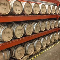 Studio Distilling - Bourbon And Rye Whiskey 10 Gallon Barrels -US Drinks Sales 2024 43379 Studio Distilling Barrel Rack 2 1b59fdc9 ad72 4027 a169 da118a373304
