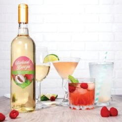 Luscious Lychee Martini Wine Cooler Kit - RJS Orchard Breezin Limited Release 8 Luscious Lychee Martini Wine Cooler Kit - RJS Orchard Breezin Limited Release -US Drinks Sales 2024 43697 Orchard Breezin LE Luscious Lychee Martini bottle glasses