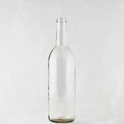 750 Ml Clear Claret Wine Bottles - Screw Top, 12 Per Case