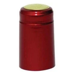 Metallic Ruby Red PVC Shrink Capsules - 62 Ct.
